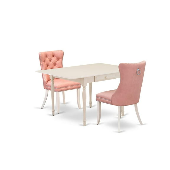 East West Furniture 3 Piece Dinette Set