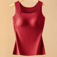 thumbnail image 5 of Red Womens Tank Tops with Built in Bras Polyester,Spandex Double Lined Spaghetti Strap Built in Bra Shirts Slim Fitted Basic Summer Cloth 2026 Tank Tops Women L, 5 of 5