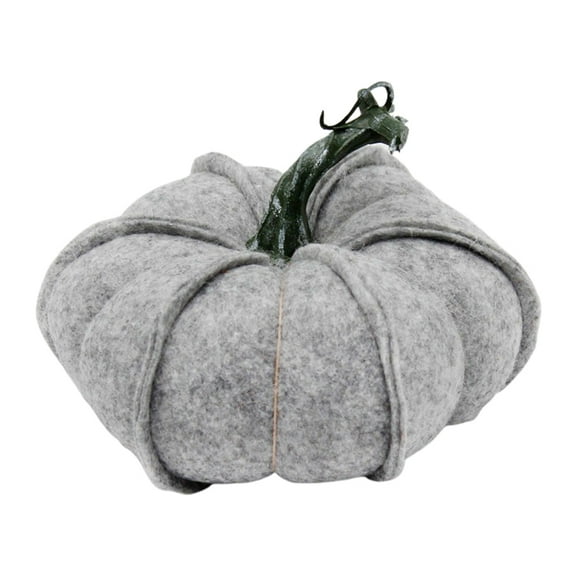 WT Collection Large Gray Felt Pumpkin