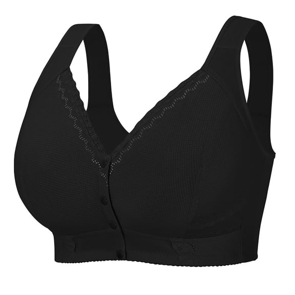 Front Close Bras for Seniors Back Support Bra Wireless Bras for Women Posture Bras for Women Breathable Bras Minimalist Plain Front Clasp Bra Full Support Front Open Bra Plus Size Full Coverage Bra