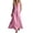 Pink, variant on Xaqiouau Solid Womens Sleeveless Maxi Dress V Neck Button Front Casual Summer Loose Fit Long Dress with Pockets Flowy Beach Vacation Dress