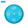 thumbnail image 3 of Uxcell 12" Wall Clock Battery Operated Silent Non Ticking 3D Numbers Clock, Light Blue 2Pack, 3 of 6