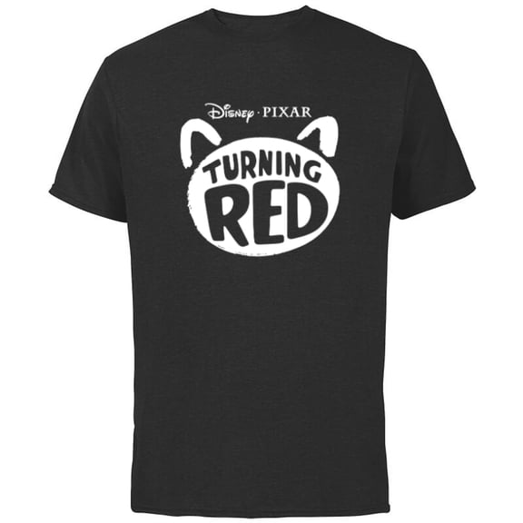 Disney and Pixar’s Turning Red Movie Logo - Short Sleeve Cotton T-Shirt for Adults - Customized-Black