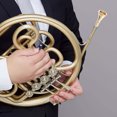 thumbnail image 1 of TEHAUX Musical Instrument Horn Copper Golden Easy To Clean 1Pack, 1 of 8