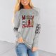 thumbnail image 1 of Pntutb Mujer Tallas grandes Casual Cuello redondo Suelto Impreso Manga larga tops Mujer Blusa Pntutb Pntutb-340, 1 of 5