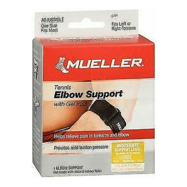 Mueller Support Tennis Elbow  w/ Gel Pad Fit Left & Right Forearm, 4-Pack