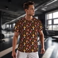 thumbnail image 3 of Wukai Woodland Mushroom with Flowers and Berries Print Men's Short-Sleeved Mesh T-Shirt,Quick-Dry Short Sleeve Workout T-Shirt-X-Small, 3 of 8