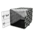 thumbnail image 3 of Abstract Dog Crate Cover, Pattern of Irregular Pointy Shapes Striped Elements Monochrome Scene, Easy to Use Pet Kennel Cover for Dogs, 35" x 23" x 27", Charcoal Grey and Pearl, by Ambesonne, 3 of 6