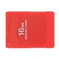 thumbnail image 2 of Tarjeta de memoria de 16 MB, resistente, fácil de usar, portátil, de alta velocidad, para juegos de PlayStation 2, color rojo, 2 of 14