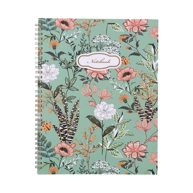Spiral Notebook College Ruled Notebook Aesthetic Journaling Notebooks, Notebooks for Valentine Gifts Notebooks Composition Book Note Book Journals Pretty Journal Retro Office Supplies, Green