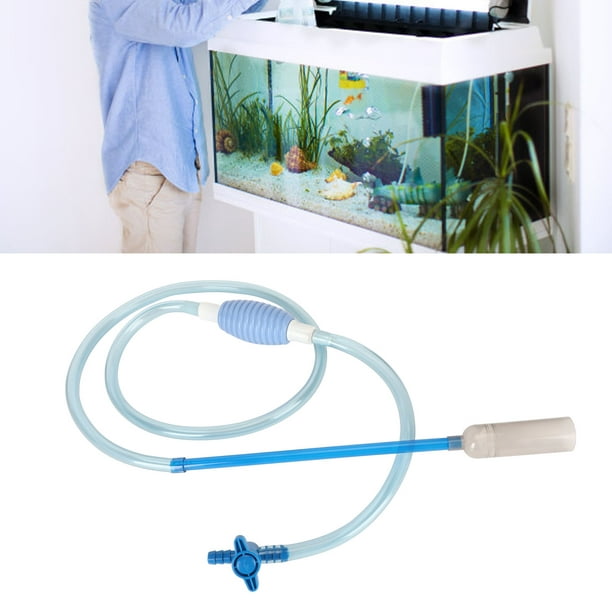 Aquarium Water Changer Cleaner, Time Saving PVC Pipe Fish Water Changer  Siphon Pump Manual Durable With Outlet Valve For Fish For Water Changing