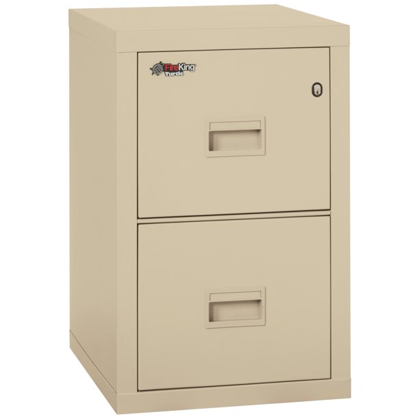 Fireking 1 3 Cu Ft Water And Fire Resistant Two Drawer File With High Security Key Lock 2r1822cpa White Walmart Com Walmart Com
