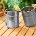 thumbnail image 4 of Stainless Steel Outdoor Camping Mug | Portable Metal Coffee & Tea Cup | White | Durable, Lightweight, Easy Clean, Leak-Proof, 10.5x10.5x7.5cm | For Hiking, Travel, Office Use, 4 of 8