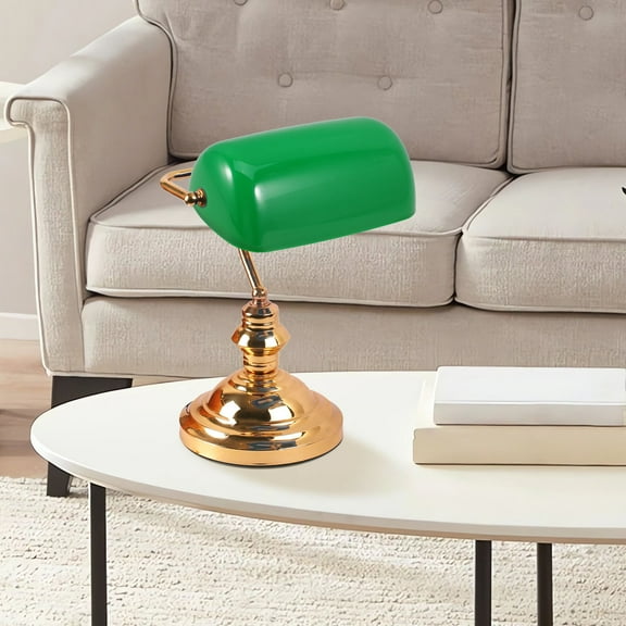 HEMOTON 2 Pcs Retro Table Lamp Lampshade Bedside Large Bankers Desk