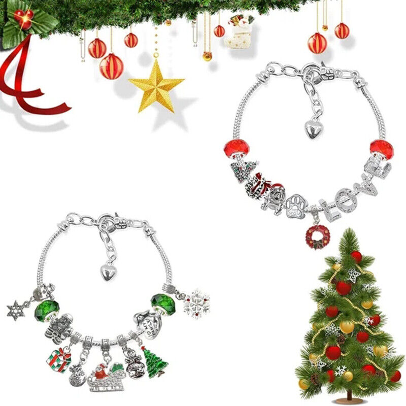 Buy Christmas Advent Calendar Bracelets 24 Days Countdown Calendar DIY ...
