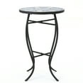 thumbnail image 2 of JERFIT Outdoor End Table with Mosaic Tile Top, Blue and White Ceramic Side Table with Iron Legs for Patio, Garden, Poolside, 2 of 10