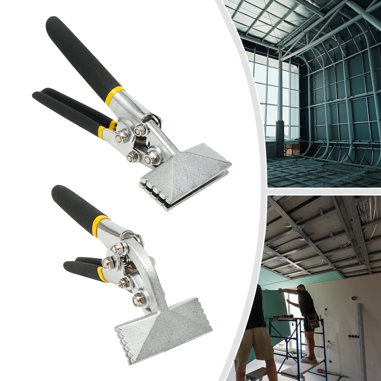 45# Steel Bending Pliers, 2Pcs Metal Mixing Pliers 75mm Straight and Elbow Hand Jaw Sheet Metal Bender Tools Flat Jaw Welding Welder's Pliers for Bending Flattening Sheet Metal