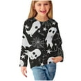 thumbnail image 5 of Odeerbi Toddler Girls Fall Winter Basic Layering T-Shirt Halloween Basic Tees 3-14 Years Kids Long Sleeve Shirt Halloween Pullover Base Layer Shirts Toddler Clothes Black, 5 of 6