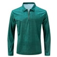 thumbnail image 1 of Blusa y camisa de manga larga con cuello vuelto para hombre, estilo informal de negocios, de moda, con media cremallera y manga larga con cuello vuelto para hombre., 1 of 5