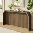 thumbnail image 2 of Techmilly 55.9" Fluted Sofa Console Table Behind Couch, Modern Vintage Fluted Entryway Table for Living Room, Hallway,Entry, Brown, 2 of 9