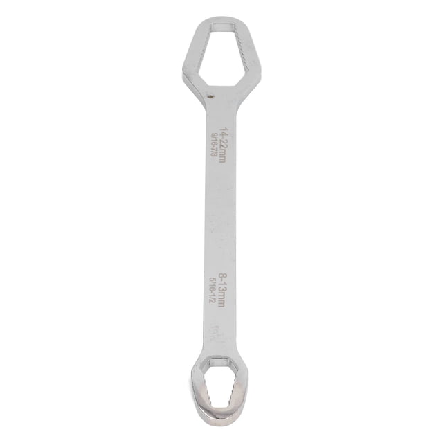 Clé Auto-Serrage Double Extrémité, Clé Auto-Serrage Double Extrémité 8-22mm Réglable Multi-Usage pour Réparation Automobile Argent, Noir