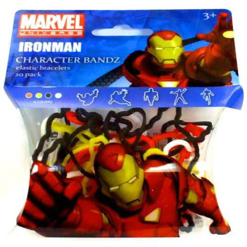 Marvel Character Bandz Iron Shaped Rubber Bracelets [20-Pack] - Walmart.com