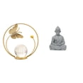 thumbnail image 1 of Escultura de metal con forma de bola de cristal, adorno, estatua, soporte para pasillo, chimenea, dormitorio, sala de estar, oficina, figura de Buda m, 1 of 8