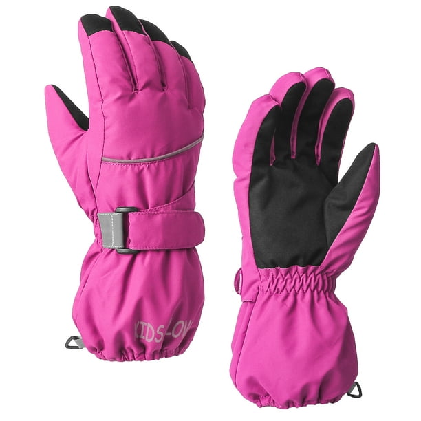 Gants de ski thermiques imperméables pour enfants, gants de neige chauds  pour enfants, 3 doigts pour