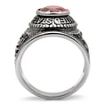 thumbnail image 3 of Eternal Sparkles Men's USA Marines Military Patriotic Ring Red Crystal Oval Centerstone - Silver, 3 of 8
