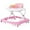 Pink, variant on OLAKIDS  Foldable Baby Walker, 3 in 1 Toddler Walker Leaning-Seated Walk-Behind with Removable Music Tray, Adjustable Height, Washable Seat Cushion for Boys and Girls