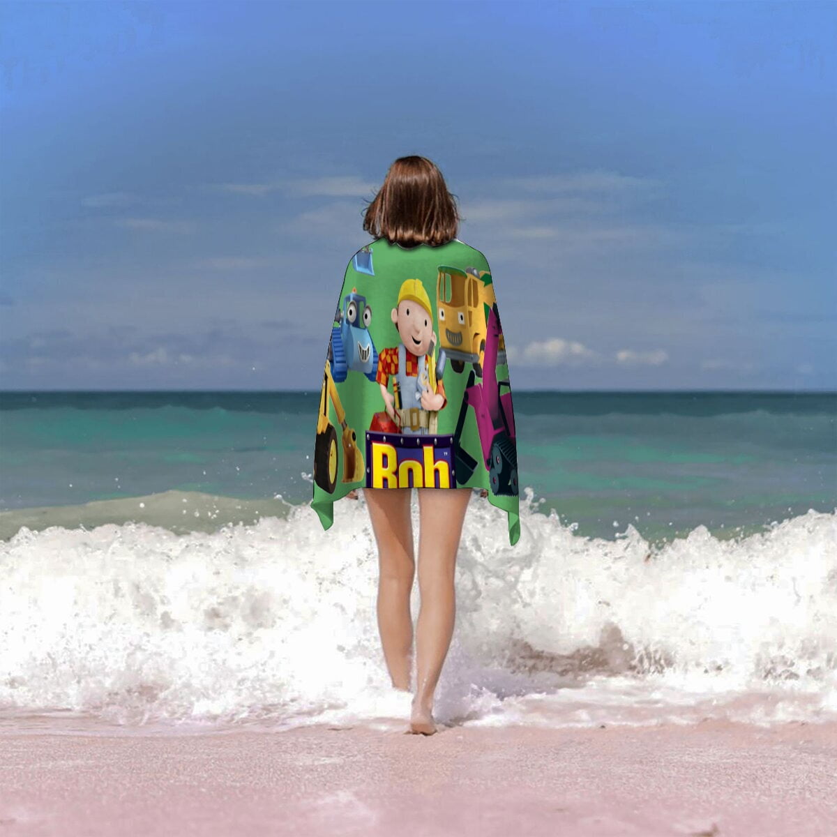 Bob the Builder Gifts Beach Towel for Women Girl Birthday Inspired Fan Bath Outdoor Music Lover