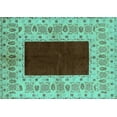 thumbnail image 1 of Ahgly Company Machine Washable Indoor Rectangle Oriental Turquoise Blue Traditional Area Rugs, 8' x 12', 1 of 4