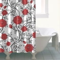 thumbnail image 4 of Pioneer Flower Floral Print Pattern Shower Curtain 72"x84" ,Bathroom Decorative Shower Curtains Set with 12 Hooks,Modern Waterproof Washable Shower Curtain, 4 of 6