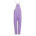 thumbnail image 5 of TRUBKH Denim Jumpsuit for Women,overalls for Women,jumpers for Women,skinny Jeans for Women,,sleeveless Jumpsuits V Neck Spaghetti Strap Overalls Long Pants Romper with Two Pockets Purple 2 5XL, 5 of 5