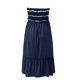 thumbnail image 5 of Gibobby Vestido corto casual para mujer Vestido sin tirantes con estampado de rayas para mujer para vestidos de playa para vestido con top de tubo(Azul oscuro,XL), 5 of 5
