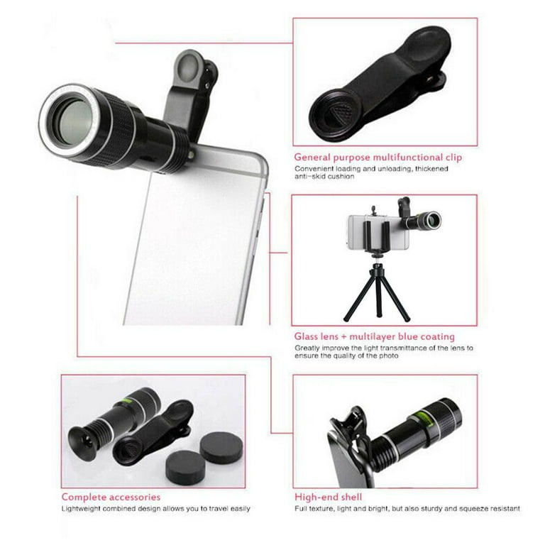 LZYWOD 20X Zoom Telephoto Lens External Mobile Phone Camera Lens