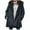 Blue, variant on Pejock Jackets for Women Winter Warm Sherpa Lined Coats Plus Size Hooded Parka Faux Suede Long Pea Coat Outerwear Classic-Fit Soft Fuzzy Jackets Overcoat
