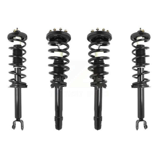 Transit Auto Front Rear Complete Suspension Shocks Strut and Coil Spring Mount Assemblies Kit for Car 2009-2014 Acura TL AWD Excludes Wheel Drive - Left Right Side (Driver Passenger) K78A-100305