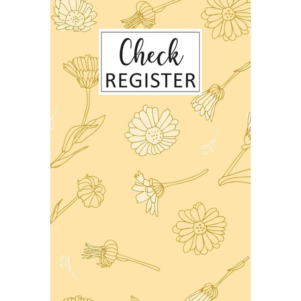 Check Register : Simple Check Register Checkbook Registers Check and Debit Card Register 6 ...