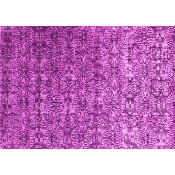 Ahgly Company Indoor Rectangle Abstract Pink Contemporary Area Rugs, 7' x 10'