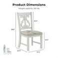 thumbnail image 7 of Furniture of America Muschamp Wood Dining Chair in Antique White (Set of 2), 7 of 7