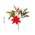 thumbnail image 3 of Fiudx Ramo de Flores Navideñas, Arreglo de Terciopelo Artificial, Elegante Decoración para El Hogar, Impresionante Centro de Mesa para Bodas, Color Rojo Vibrante, Belleza Duradera, Tamaño 40 X 15 X 1, 3 of 6