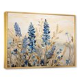 thumbnail image 2 of Designart "Refined Blue And Beige Bonnets Field IV" Blue Bonnets Floater Framed Canvas Wall Art, 2 of 5