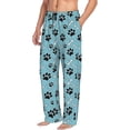 thumbnail image 6 of Pofeuu Cute Dog Footprints Print Men's Pajama Pants, Soft Lounge Pajama Pants with big pockets for Men Plaid Pj Bottoms-Medium, 6 of 6