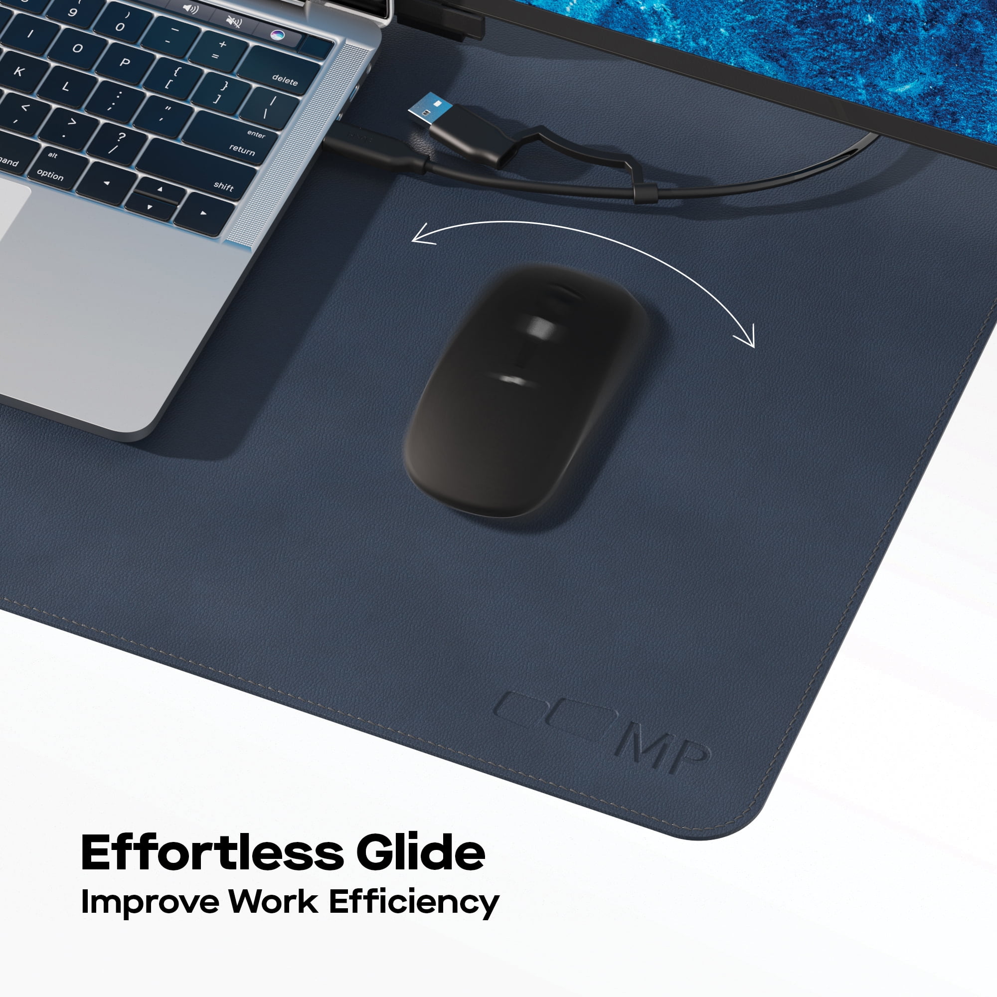 Mobile Pixels PU Leather Desk Mat - Set Sail Blue  115-1001P03