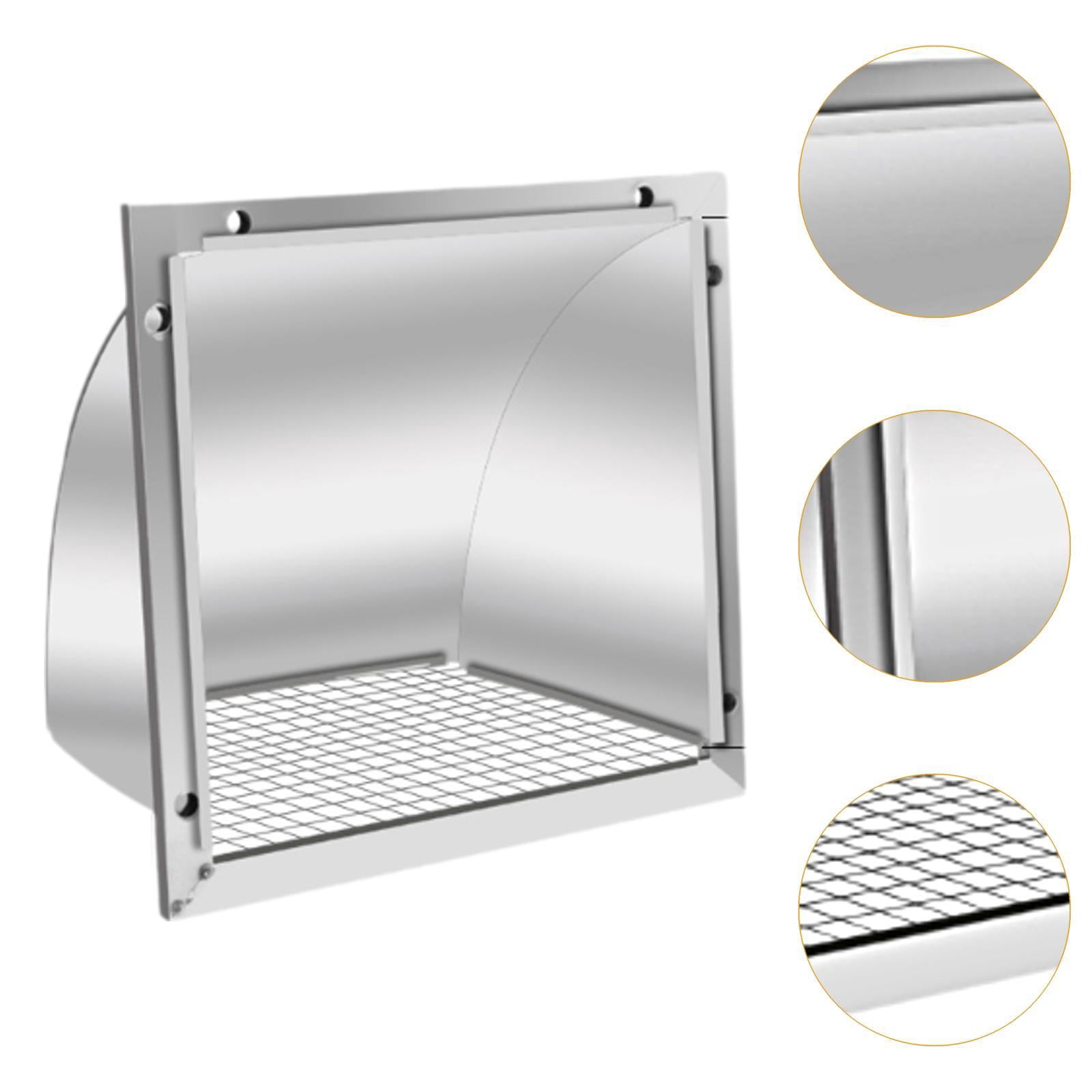 Fancyes Dryer Vent Cover Cowled Air Vent Cover Outside with Mesh Wall Outlet Ventilation Grille for Range Hood Exhausts Kitchen Vents 8 Inch