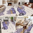 thumbnail image 5 of Purple Lavender Area Rugs 5'x8', Washable Small Throw Rugs for Classroom Bedroom, Spring Floral Flowers Truck Farmhouse Beige Indoor Outdoor Rug Non-Slip Low Pile Carpet Runner Reversible Floor Mats, 5 of 8