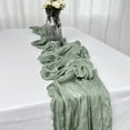 thumbnail image 3 of Camino de mesa de gasa de oliva, semitransparente, mantel de queso, decoración de mesa, comedor, estilo vintage, boda, fiesta, banquetes navideños, arcos, decoración de tartas, 3 of 5