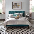 thumbnail image 6 of Modway Helena Tufted Twin Upholstered Linen Fabric Headboard in Teal, 6 of 10
