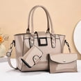 thumbnail image 3 of Bolsos de mano y carteras de cuero brillante para mujer, bolsos de mano cruzados de lujo, conjunto de 3 piezas, bolso de mano para mujer, bolso de hombro, 3 of 5